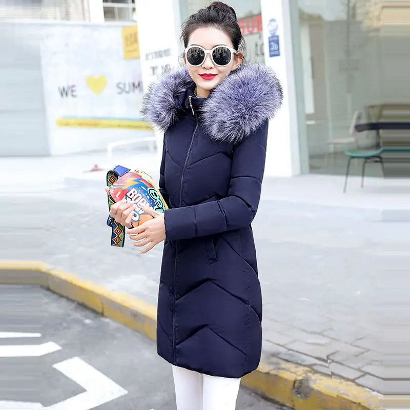 
                  
                    7XL Fashion Coats Winter Jacket Women Parka New 2024 Hooded Long Female Coat Office Lady Warm Down Jacket Fur Winter Coat Women
                  
                