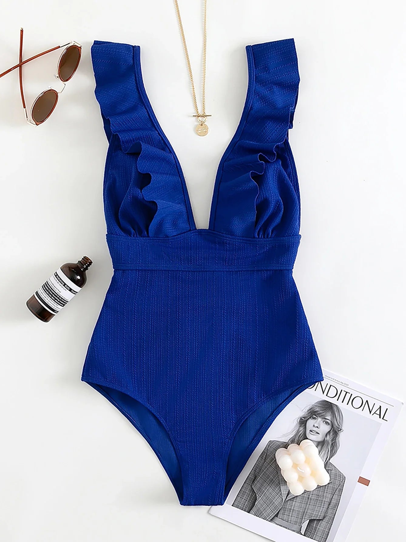 
                  
                    Sexy Ruffle Swimwear Women`s 2024 Deep V One Piece Swimsuit Female Bathing Suit Woman Bodysuit Swimming for Beach Wear Monokini
                  
                