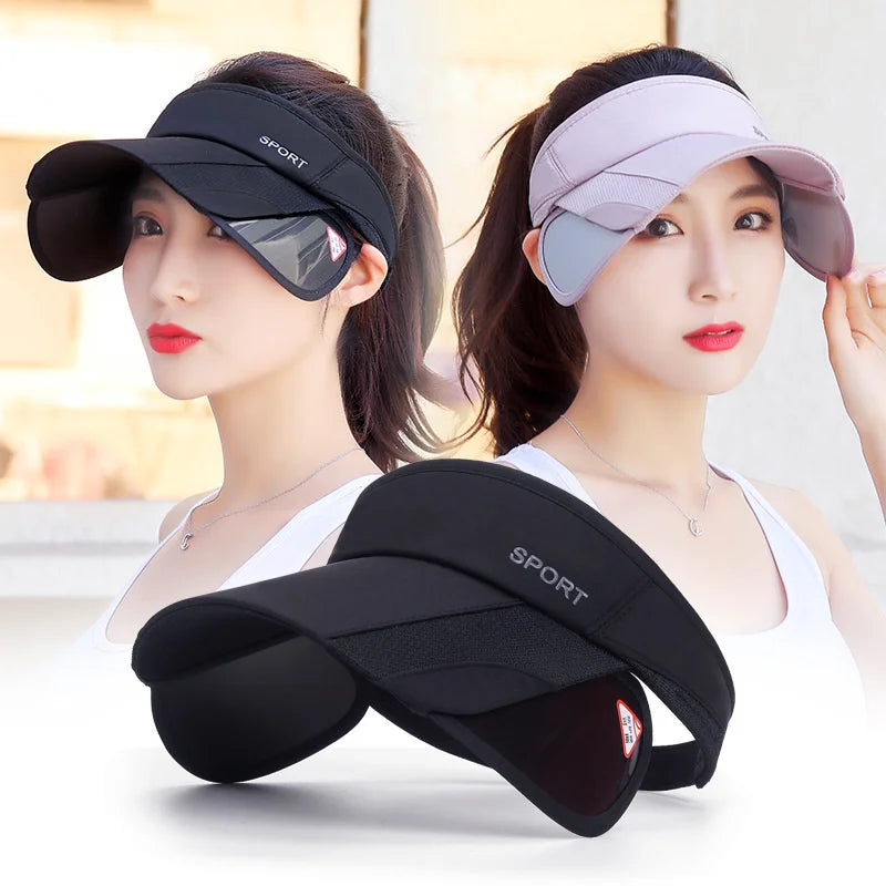 Summer Sports Sun Hats Men And Women Cap Adjustable Visor UV Protection Top Empty Tennis Golf Running Cycling Sunscreen Hat