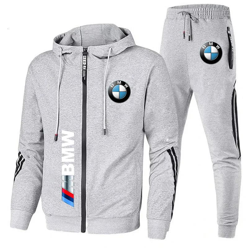 
                  
                    2024 New Men's BMW Tracksuit BMW Logo Print Casual Clothing Men Zip Motorcycle Jacket Sweatshirt+Pants 2 Piece Sportswear S-3XL
                  
                