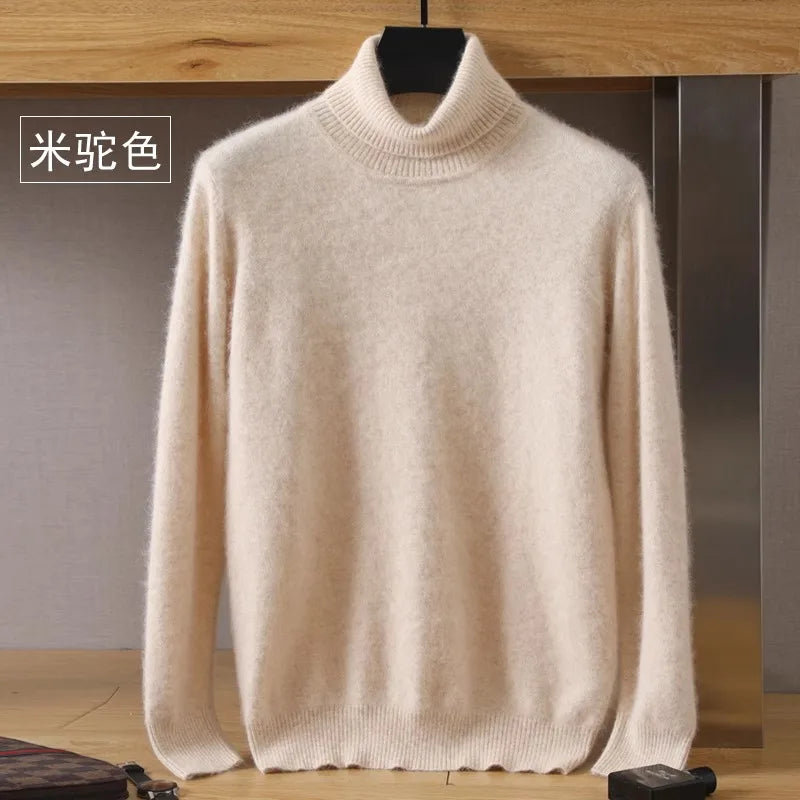 
                  
                    MOUNT Men's 100% pure Mink velvet Cashmere Sweater High Lapels Pullovers Knitted Winter New Tops...
                  
                