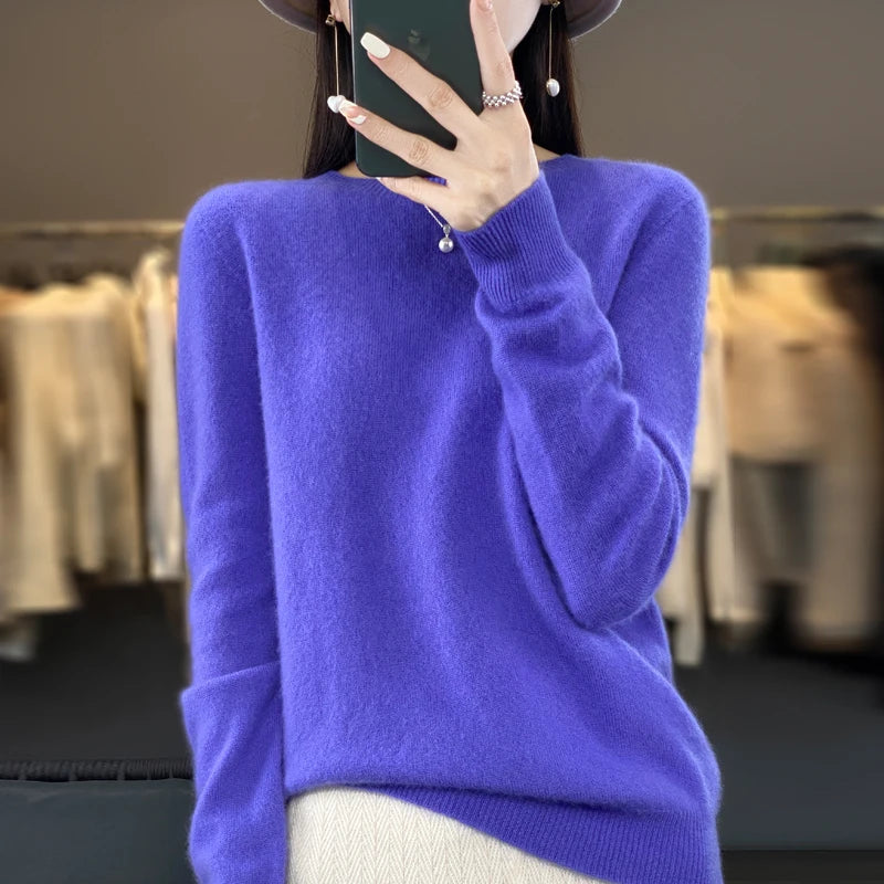 
                  
                    MOUNT New cashmere sweater women's sweater in autumn and winter 100% merino wool fashion O-neck...
                  
                