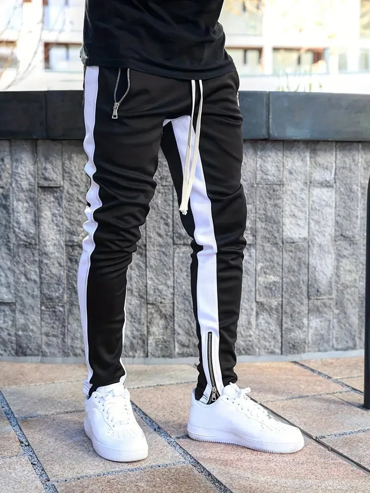 
                  
                    Men Sweatshirts Jogging Pants Men Casual Pants Men Stylish Color Block Zip Pockets Drawstring Sports Skinny Pants Trousers Pants
                  
                