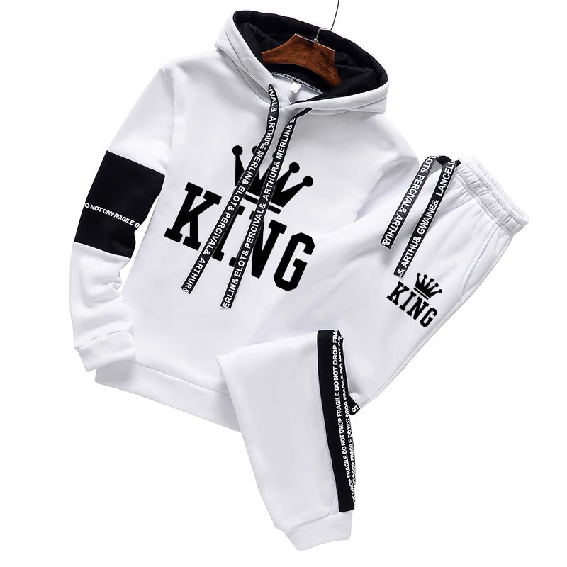 
                  
                    2024 New Mens Tracksuit Set High Quality Hoodies And Sweatpants Male Outdoor Casual Sports Jogging Suit Black White Pants Sets
                  
                