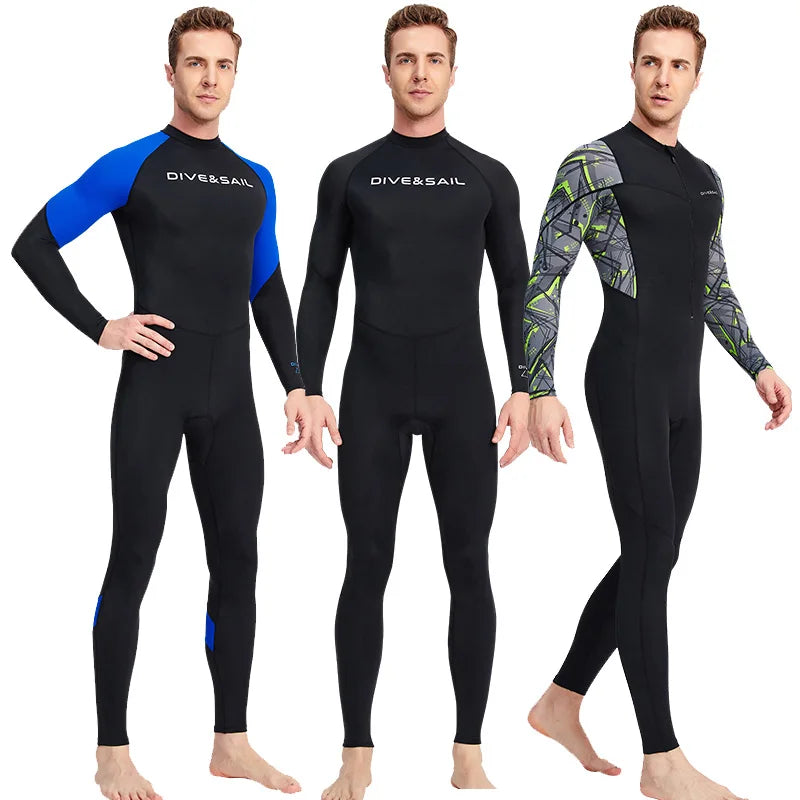 
                  
                    Rash Guard Suit for Men Surfing Snorkel Diving Full body One piece Swimsuit UV50 Sun UV Protection
                  
                