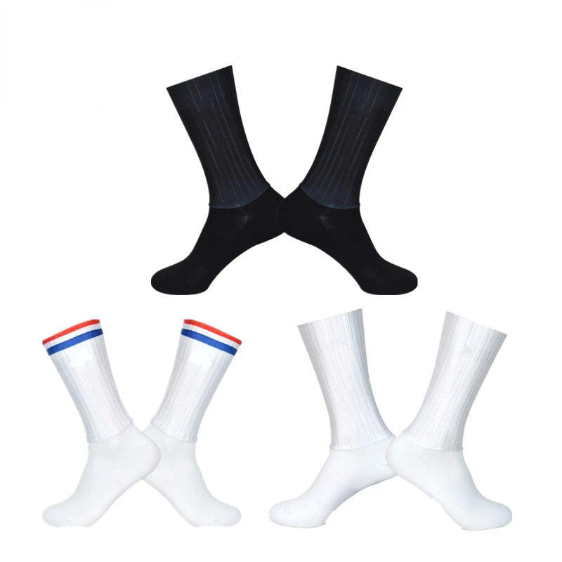 
                  
                    Anti Slip Silicone Summer Aero Socks Whiteline Cycling Socks Men Bicycle Sport Running Bike Socks Calcetines Ciclismo - MOUNT
                  
                