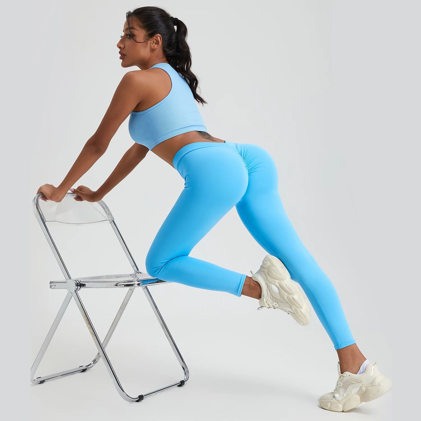 
                  
                    Sport Sexy High Waist V Gym Leggings Women Seamless Fitness Stretch Solid Color
                  
                