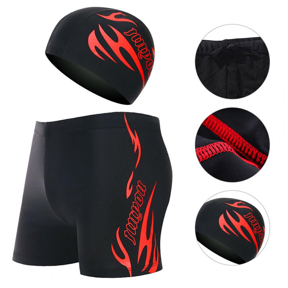 
                  
                    2 Pcs/Set Swimming Trunks Quick Dry Men Shorts Breathable Elastic Swimming Set Great Stitching Swimming Cap for Vacation
                  
                