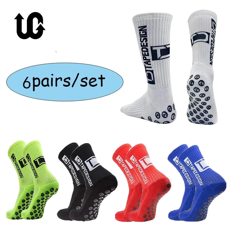 
                  
                    6 Pairs New ANTI SLIP Tapedesign Football Socks Mid Calf Non-Slip Soccer / Sport Cycling - MOUNT
                  
                