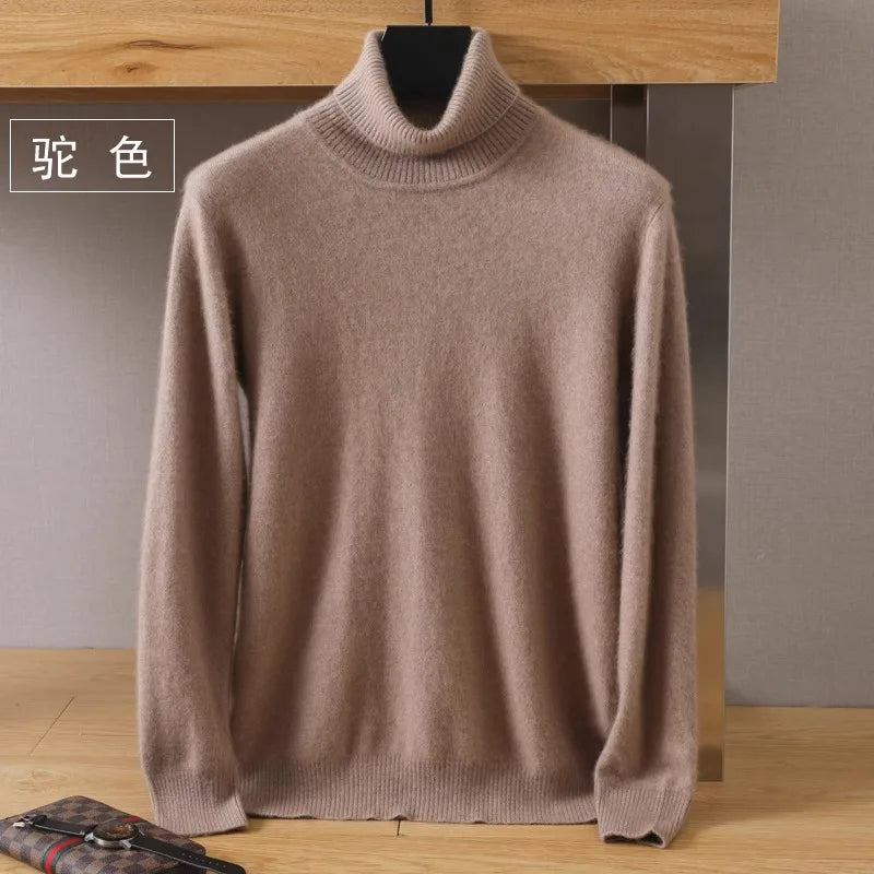 
                  
                    MOUNT Men's 100% pure Mink velvet Cashmere Sweater High Lapels Pullovers Knitted Winter New Tops...
                  
                