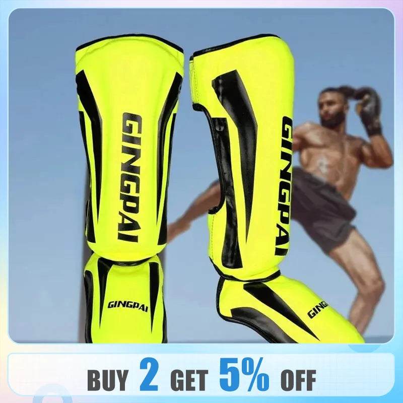 Professional Kickboxing Leg Guard Muay Ankle Protector Sparring MMA Shin Boxing Thickened Fighting Gear AnkleProtective - MOUNT