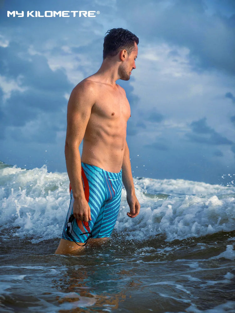 
                  
                    MY KILOMETRE Men's Swimming Trunks Professional Athletic Swim Jammers Swimwear Men Swimsuit Durable Training Swimming Shorts
                  
                