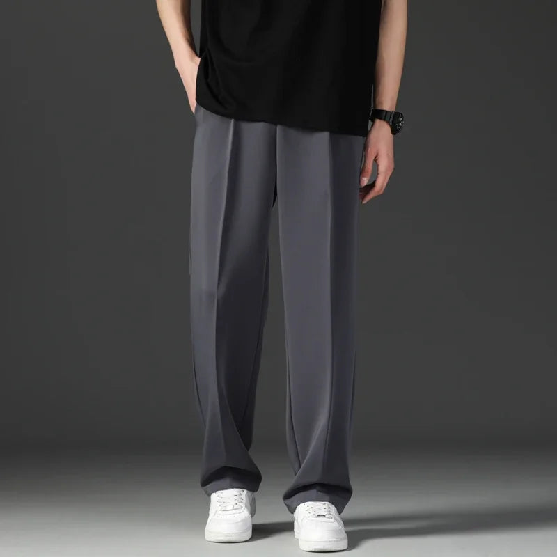 
                  
                    2024 New Casual Pants Korean Men's Pants Straight Loose Sweatpants Soft Fashion Draping woven Wide Leg Long Baggy Trousers
                  
                