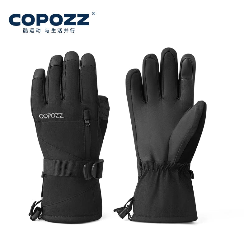 COPOZZ Unisex Ski Gloves -30 Degree Snowboard Mittens Touchscreen Gloves Snowmobile Motor Waterproof Thermal Snow Gloves