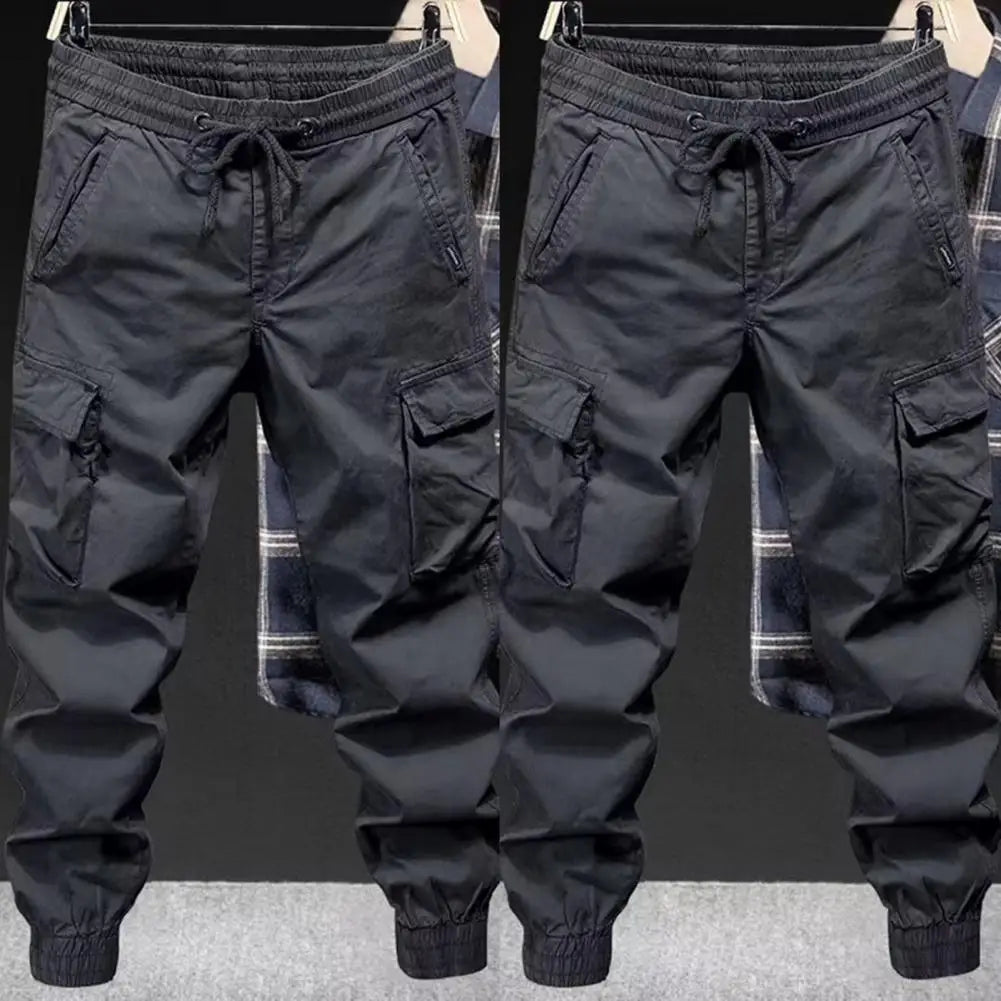 
                  
                    MOUNT Multi-pocket Overalls Men's Cargo Pants with Drawstring Waist Multiple Pockets Ankle-banded...
                  
                