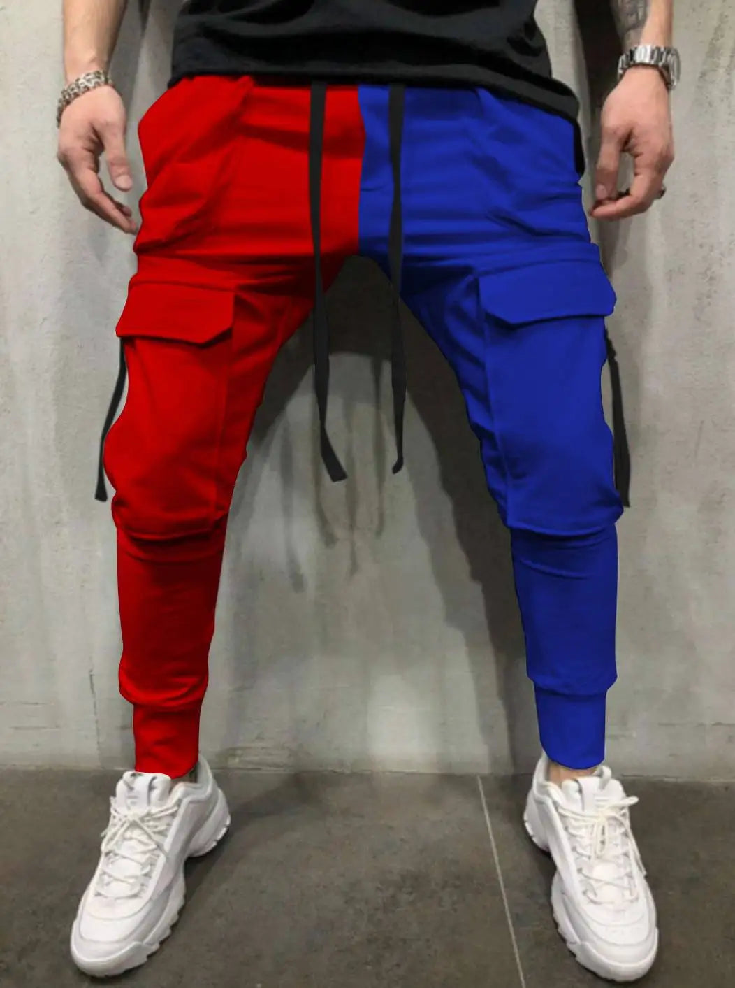 
                  
                    MOUNT Spring And Autumn New Trend Men's Casual Sports Pants Matching Color Leisure Fitness Yin Yang Hip Hop High Street Cargo Pants
                  
                