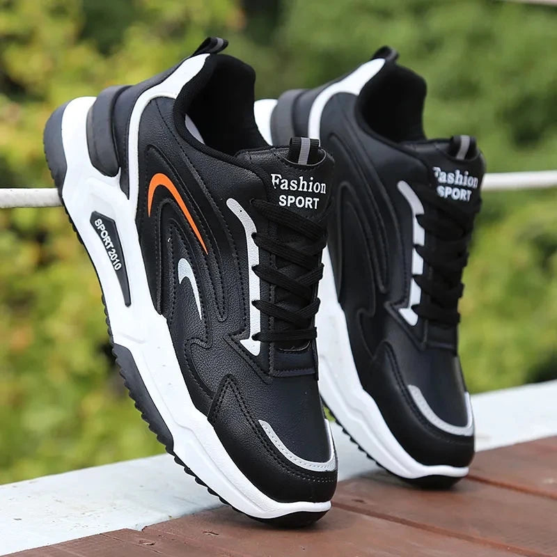 
                  
                    New Men's Leather Sports Shoes Fashionable and Comfortable Casual Men's Shoes Outdoor Anti slip Running Shoes
                  
                