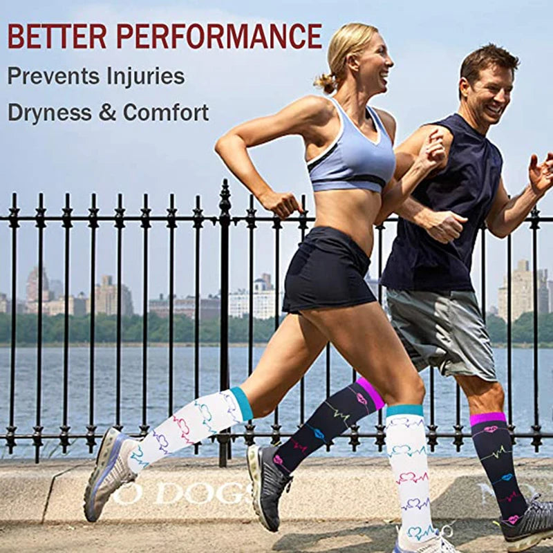 
                  
                    Elite Men's and Women's Compression Socks for Sports Varicose Vein Cycling Golf Strategy Socks with Eye-Catching Design
                  
                