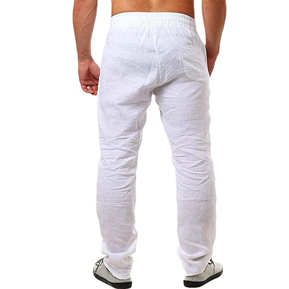 
                  
                    MOUNT Men's Cotton Linen Pants Male Autumn New Breathable Solid Color Linen Trousers Fitness...
                  
                