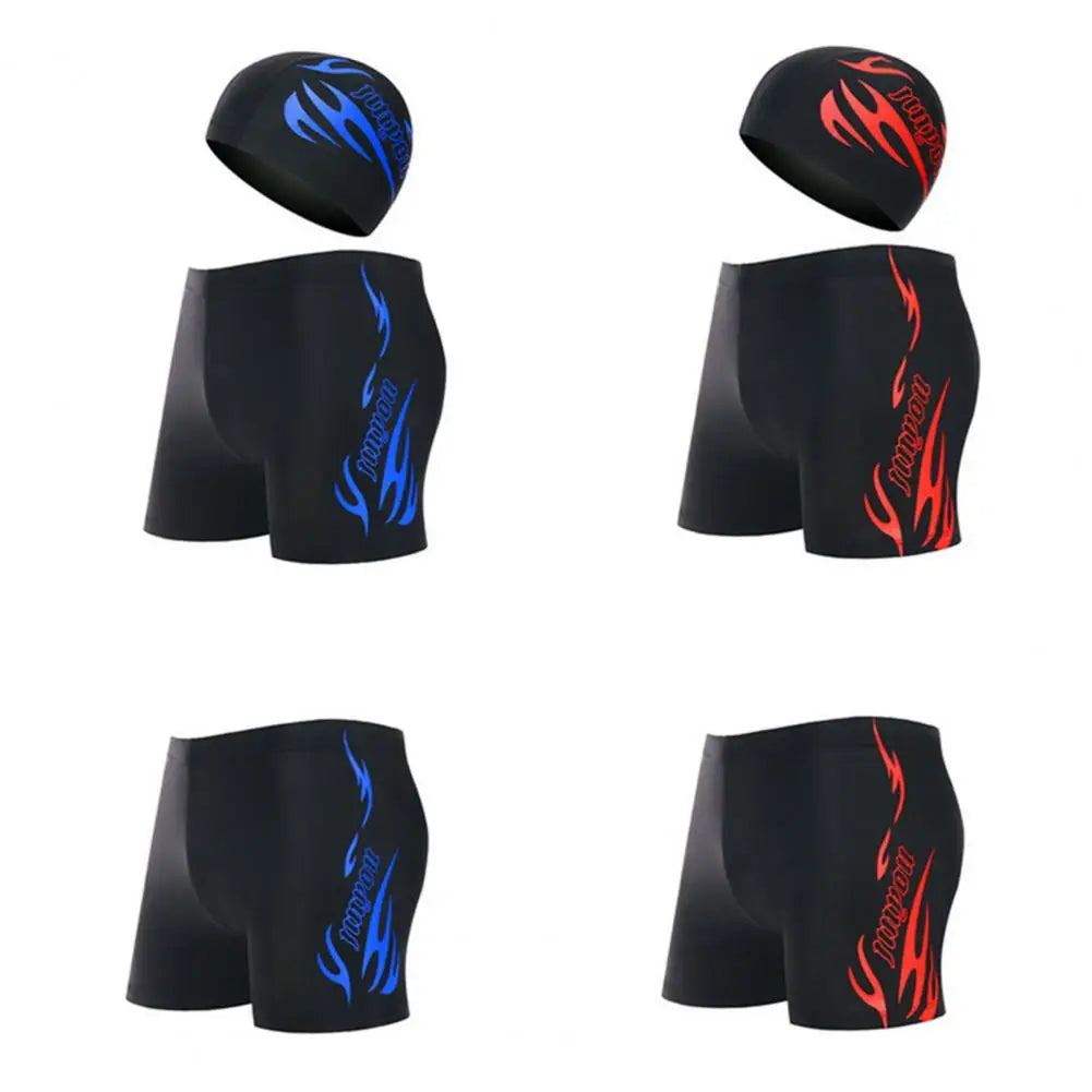 
                  
                    2 Pcs/Set Swimming Trunks Quick Dry Men Shorts Breathable Elastic Swimming Set Great Stitching Swimming Cap for Vacation
                  
                