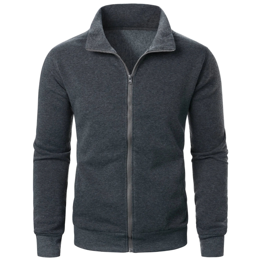 
                  
                    Men's casual sports zipper stand collar hoodie coat men's solid color cardigan
                  
                