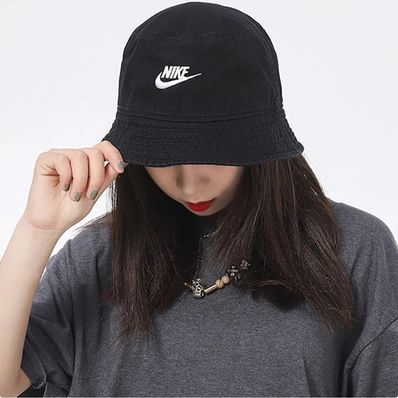 
                  
                    Nike Sport Embroidery Logo Wide Shade Cotton Casual Embroidery Do Old Street Dance Fisherman Hat Unisex Black Hat DC3967-010
                  
                
