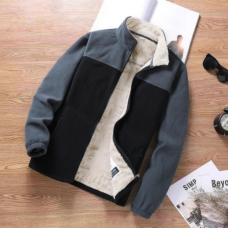 
                  
                    2024 New Style Trend Casual Fleece Coats Men Spring Winter Sports Stand Collar Jacket Men's Fleece Cardigan Handsome Hoodie
                  
                