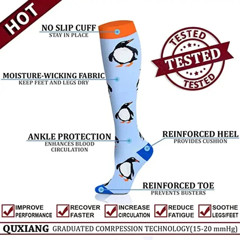 
                  
                    Compression Socks Varicose Veins Pregnancy Edema Knee High Elastic Socks Gym Outdoor Sports Running Fitness Travel Cycling Socks
                  
                