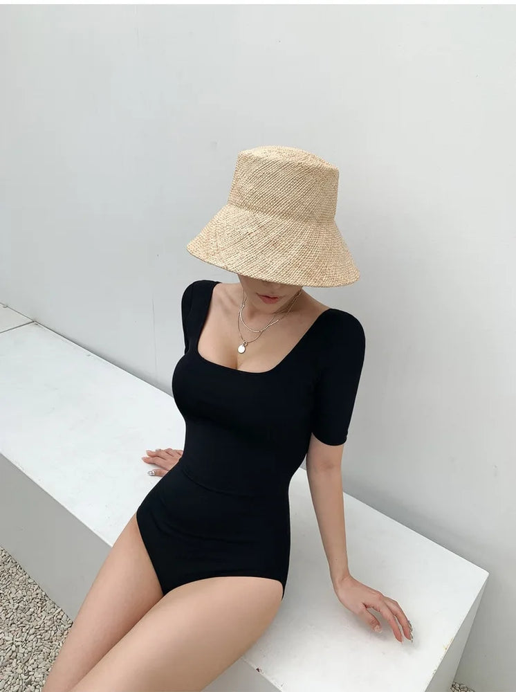 
                  
                    2023 New Korea Sexy Mesh Cut Hollow Out High Waist Swimsuit Lady Monokini One Piece Swimwear Women Swim Bath Suit
                  
                