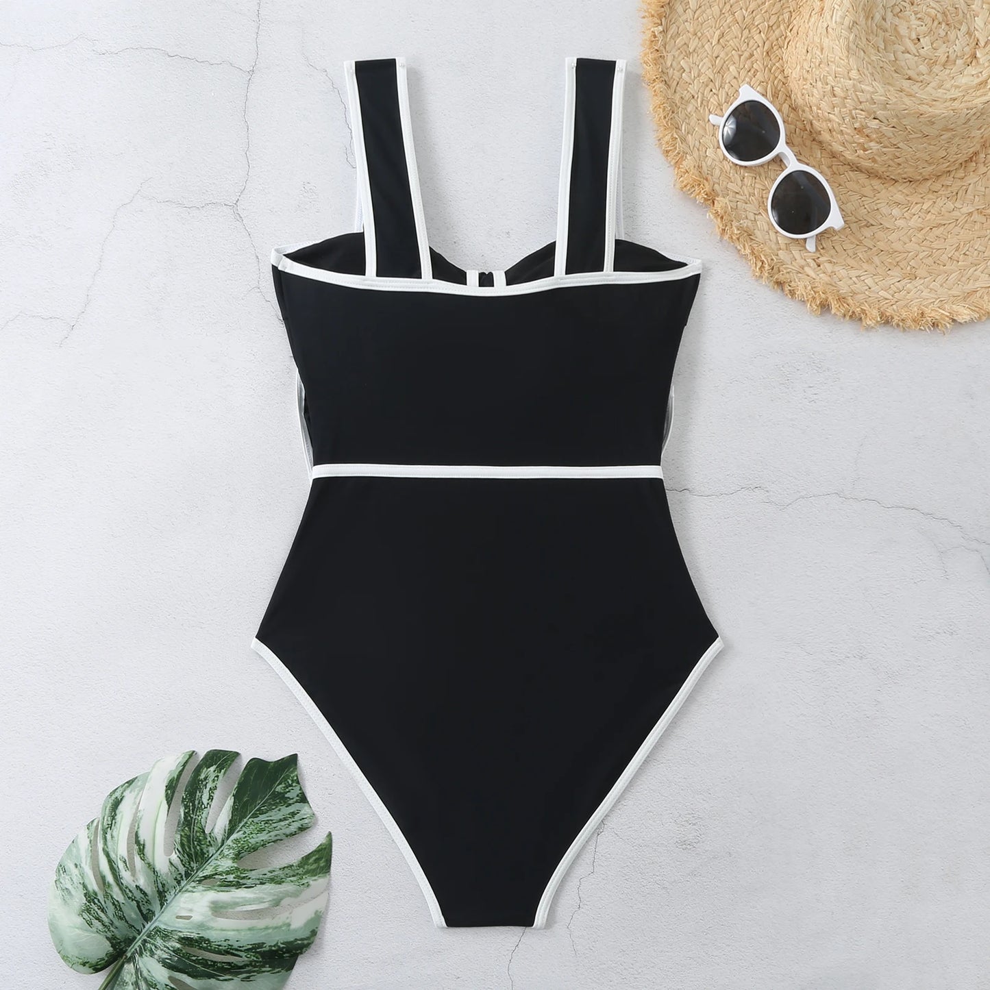 
                  
                    2024 Black White  Bow Tie One Piece Swimsuit For Women Swimwear With Skirt Bathing Suit Monokini Beach Bodysuit Beach Wear
                  
                