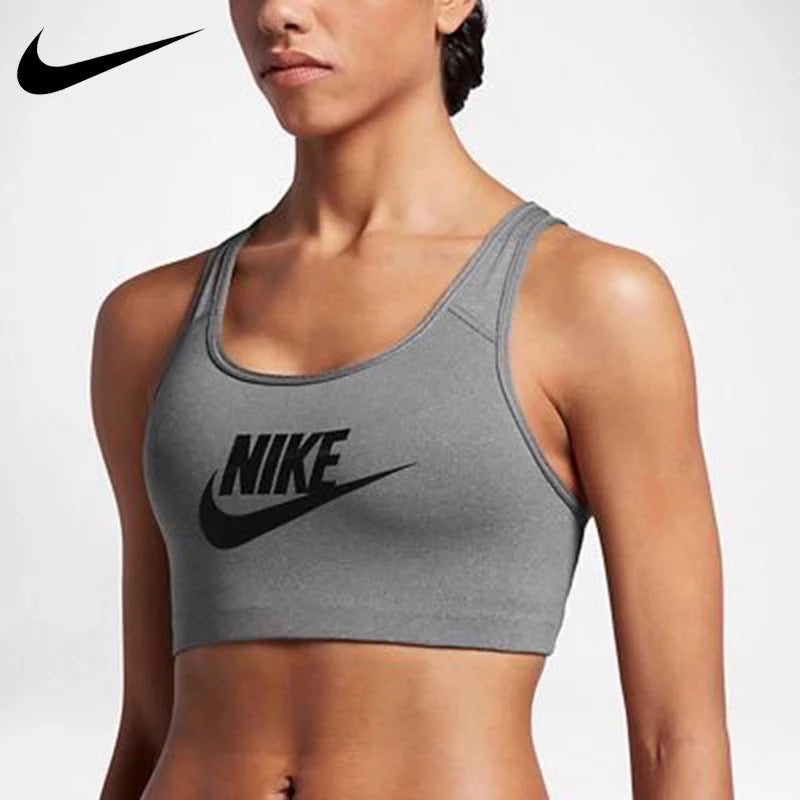 Original Nike Women's High Strength Shock-proof Running Bra Fashion Fitness Sports Vest Underwear 899371-091