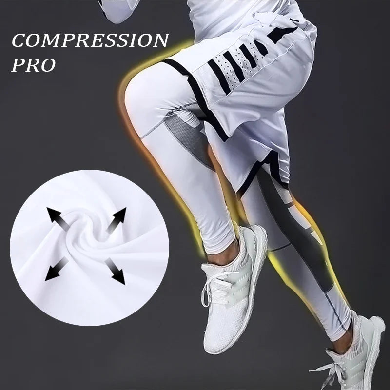 
                  
                    Men's Lycra Leggings Compression Sports Pants Cycling Running Basketball Football Sweatpants Fitness Tights Trousers Rash Guard
                  
                