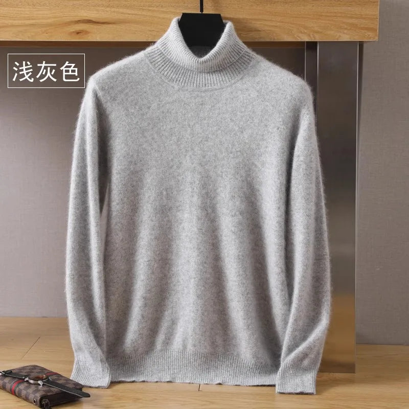 
                  
                    MOUNT Men's 100% pure Mink velvet Cashmere Sweater High Lapels Pullovers Knitted Winter New Tops...
                  
                