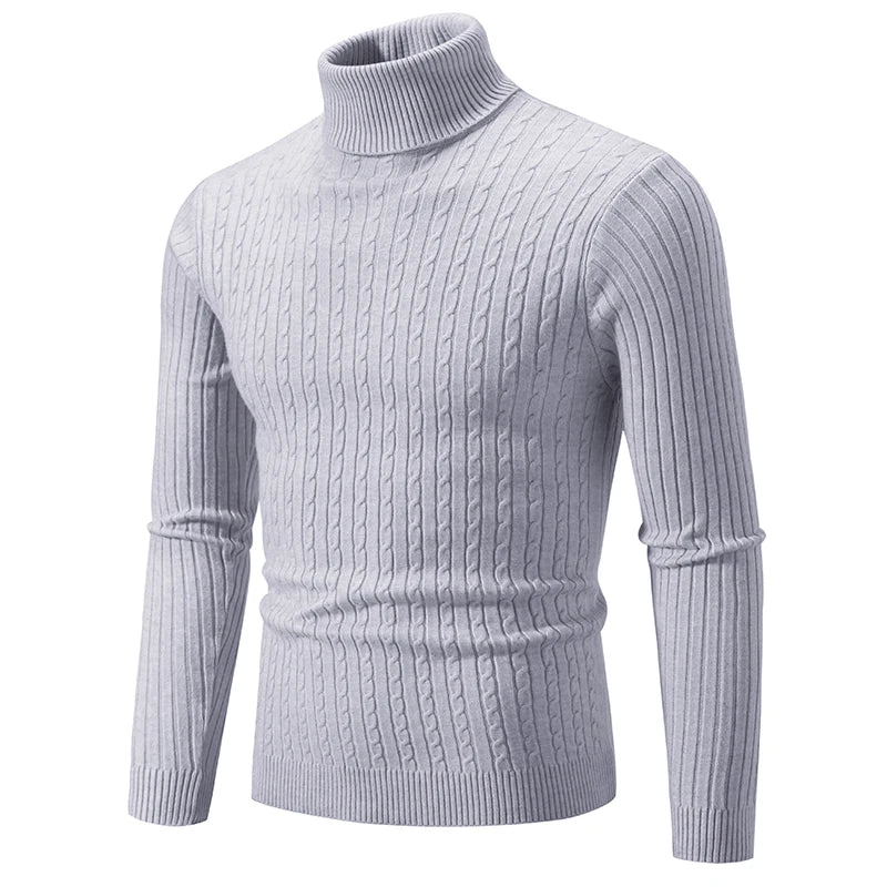 
                  
                    MOUNT New Men's High Neck Sweater Solid Color Pullover Knitted Warm Casual Turtleneck Sweatwear...
                  
                