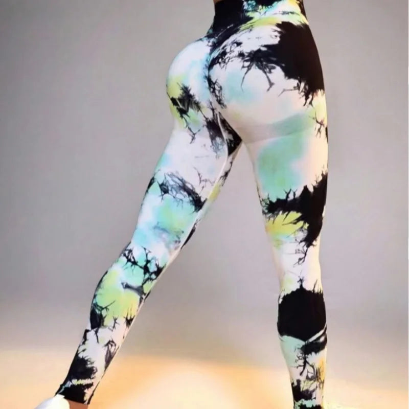 
                  
                    MOUNT New 3D Print Tie Dye Sports Pants Women Seamless  Leggings High Waist Fitness Push Up...
                  
                