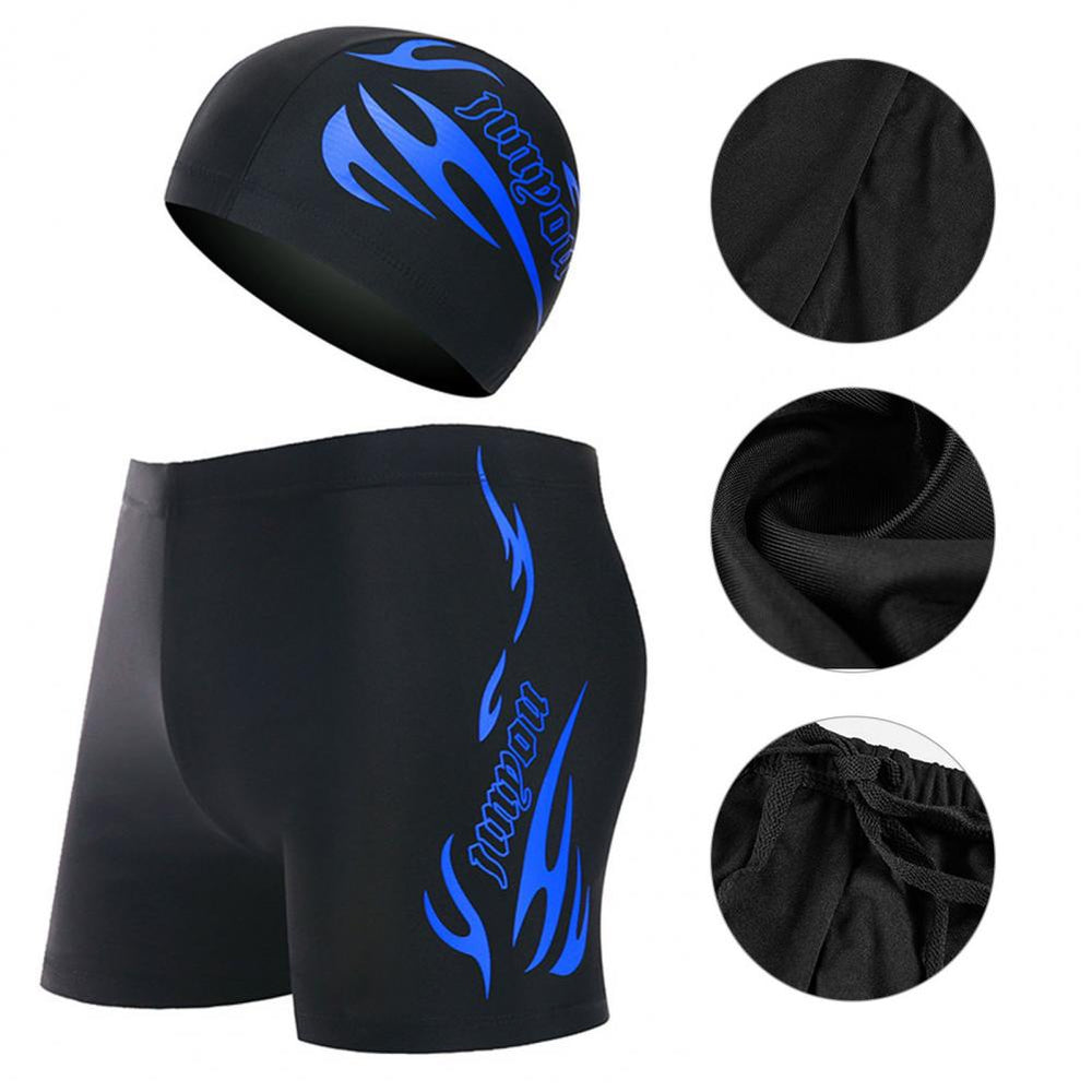 
                  
                    2 Pcs/Set Swimming Trunks Quick Dry Men Shorts Breathable Elastic Swimming Set Great Stitching Swimming Cap for Vacation
                  
                