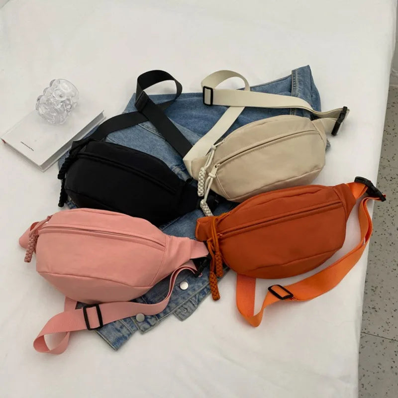 
                  
                    Waist Bag Women New Canvas Leisure Portable Zipper Korean Style Canvas Chest Bag Shoulder Bag Waist Bag Sports
                  
                