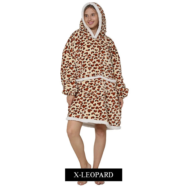 
                  
                    Blanket Hoodie Sherpa Fleece Oversized Wearable Blanket Warm Thick Big Hooded Sweatshirt Blanket for Women Adults Men Teens
                  
                