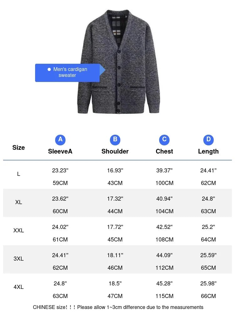 
                  
                    Autumn Winter Men's Cardigan Jackets Casual Men Vintage Knitted V-Neck Sweater Coats Men Long Sleeve Warm Sweatshirts Clothing
                  
                