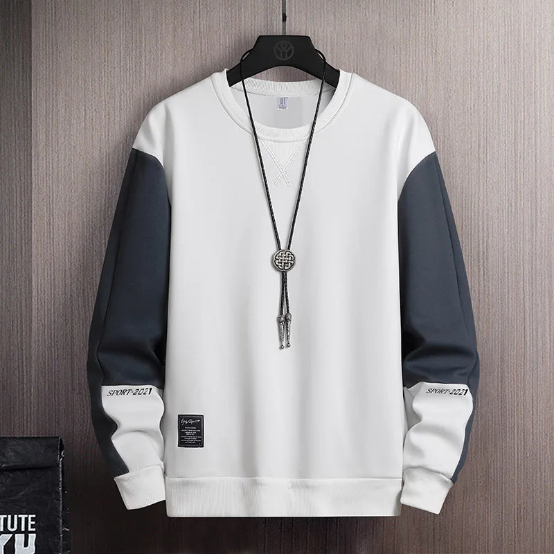 
                  
                    2024 Sweatshirt Men Spring Autumn Round Collar Streetwear Pullover Couple Loose Casual Hoodies Fashion Patchwork Sweatshirt 5Xl
                  
                