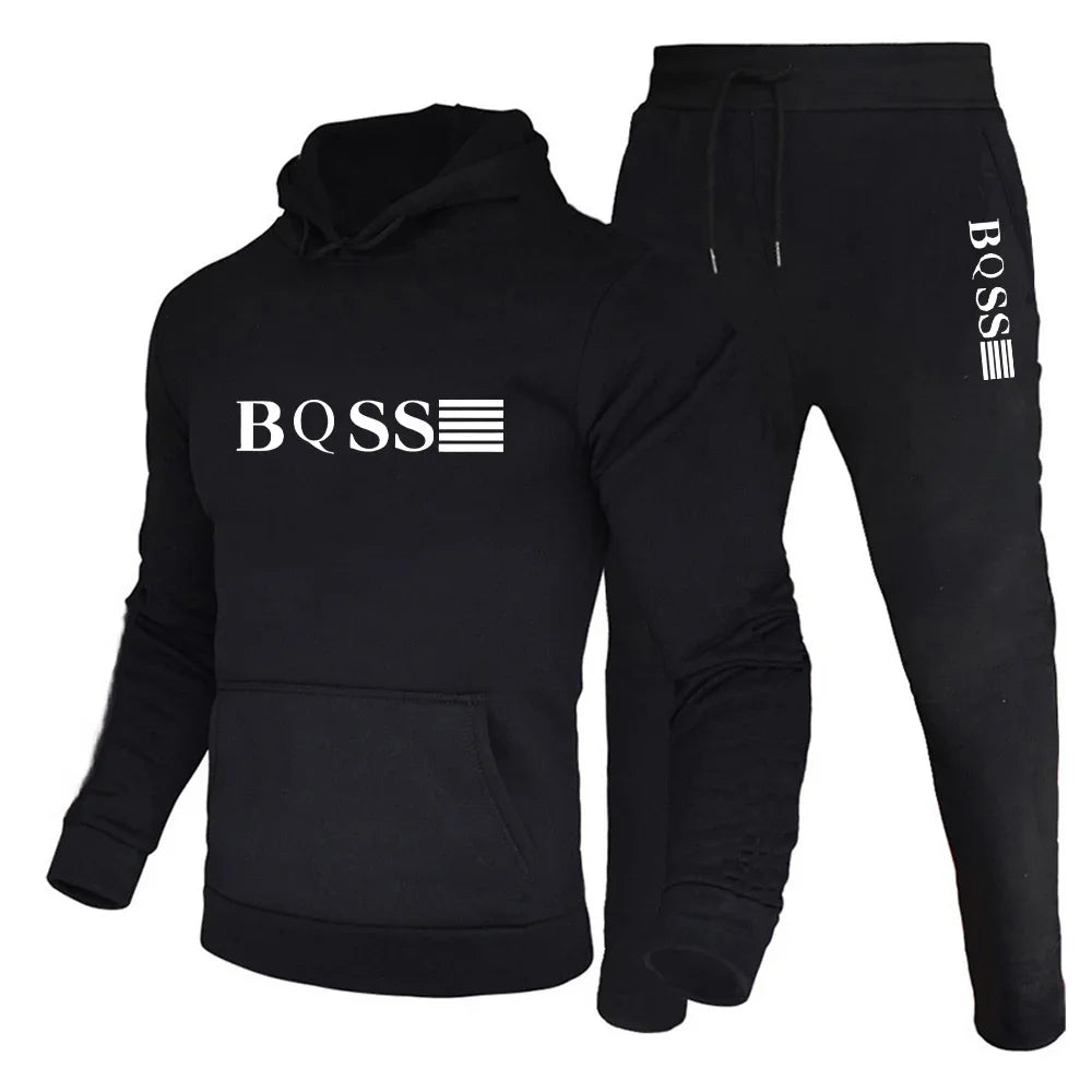 MOUNT Men's Sports Suits Fashion Tracksuit Women Hoodies + Pants Two Pieces Sets Running Casual...