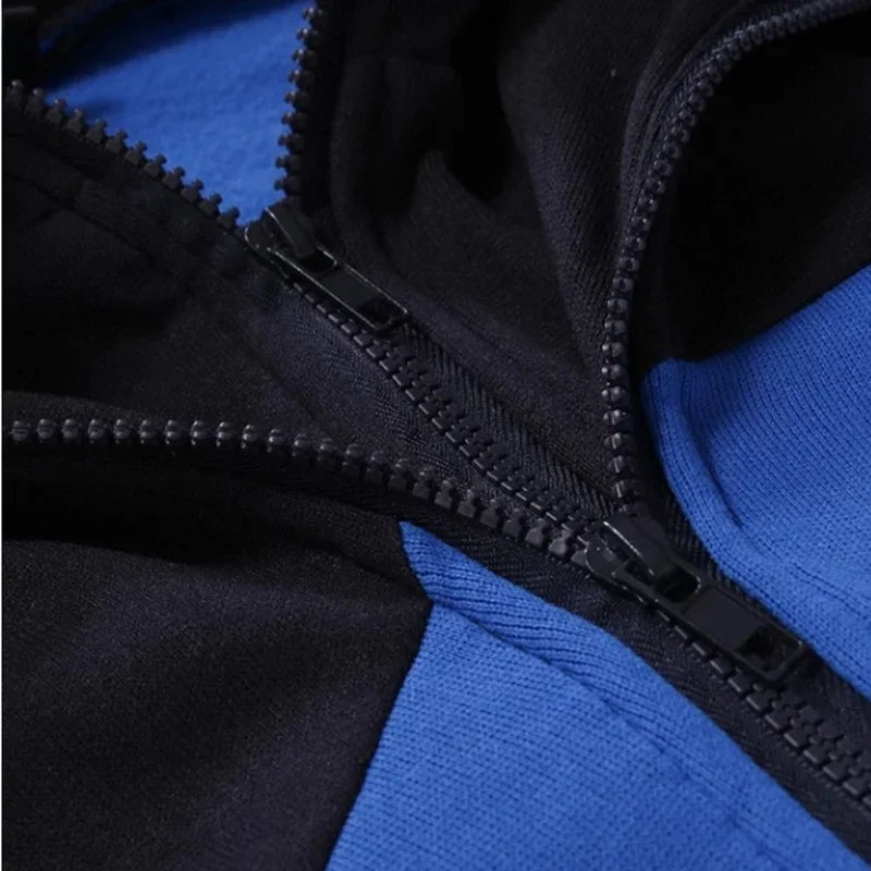 
                  
                    Men Tracksuit Double Zipper Two Pieces Set Mens Sportswear Male Jacket Hoodie and Pants Sweatsuit Hoodies+Pants
                  
                