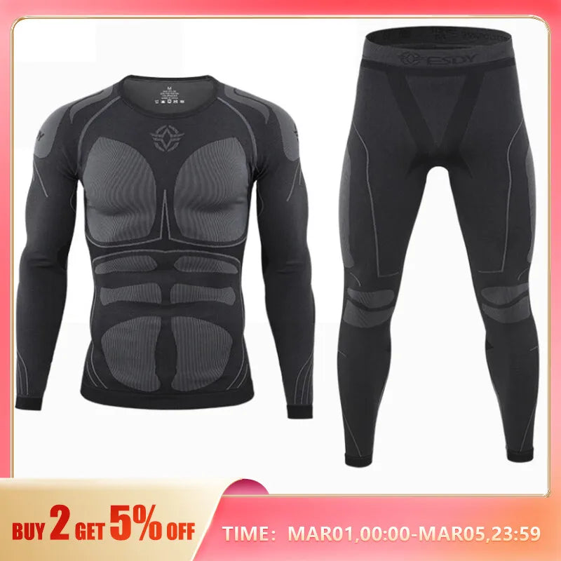 
                  
                    Men Sport Thermal Underwear Suits Outdoor Cycling Compression Sportswear Quick Dry Breathable Clothes Fitness Running Tracksuits - MOUNT
                  
                