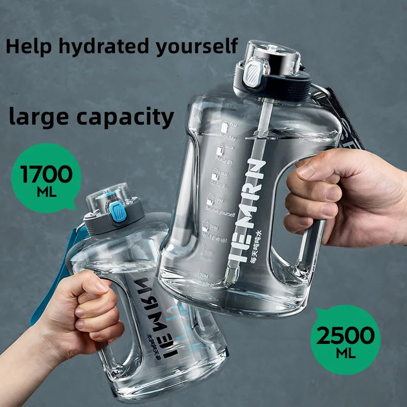 
                  
                    Water Bottle 2 Liters Tritan Material Precise Scale Portable Large Capacity Water Bottle with Straw For Men Women Sports Fitness - MOUNT
                  
                