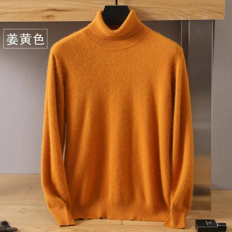 
                  
                    MOUNT Men's 100% pure Mink velvet Cashmere Sweater High Lapels Pullovers Knitted Winter New Tops...
                  
                