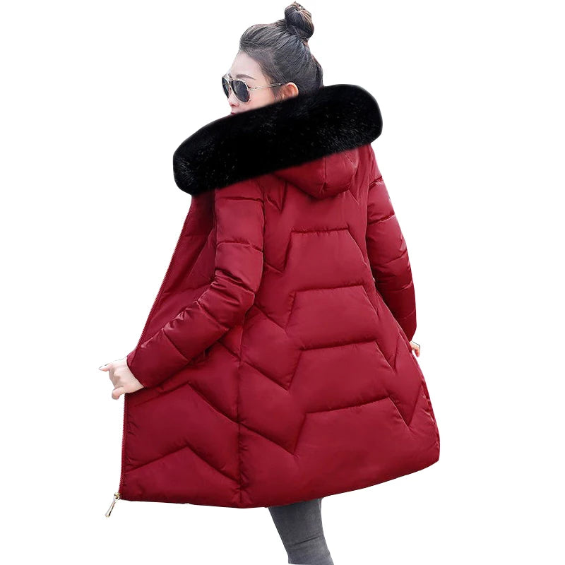 
                  
                    7XL Fashion Coats Winter Jacket Women Parka New 2024 Hooded Long Female Coat Office Lady Warm Down Jacket Fur Winter Coat Women
                  
                