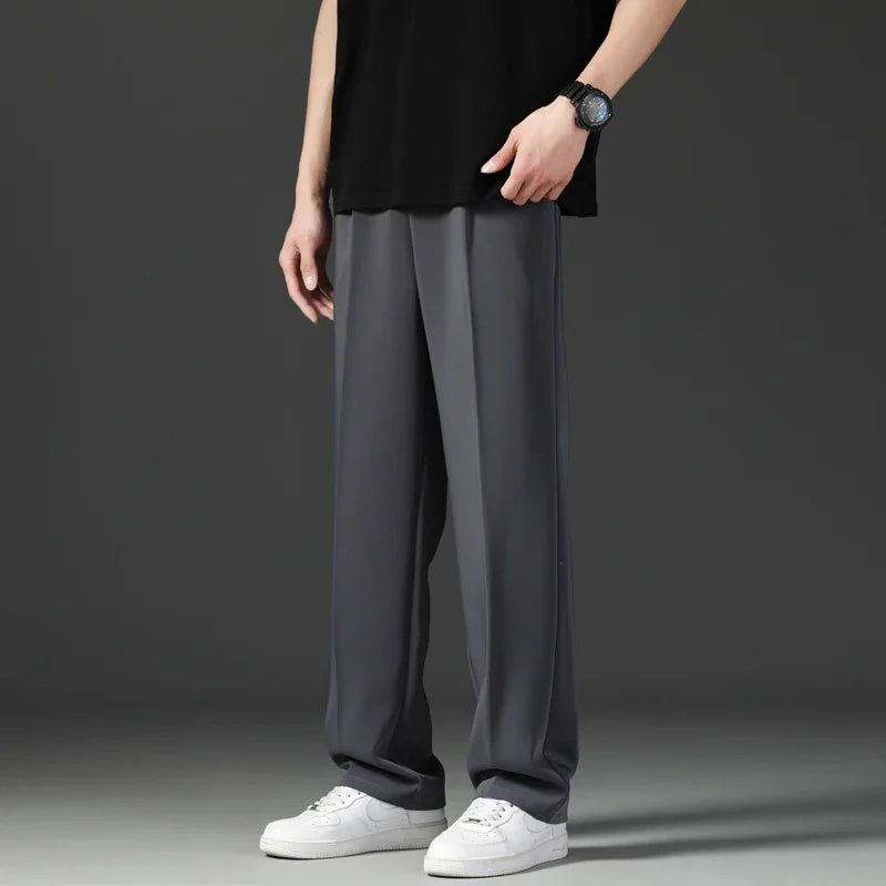 
                  
                    2024 New Casual Pants Korean Men's Pants Straight Loose Sweatpants Soft Fashion Draping woven Wide Leg Long Baggy Trousers
                  
                