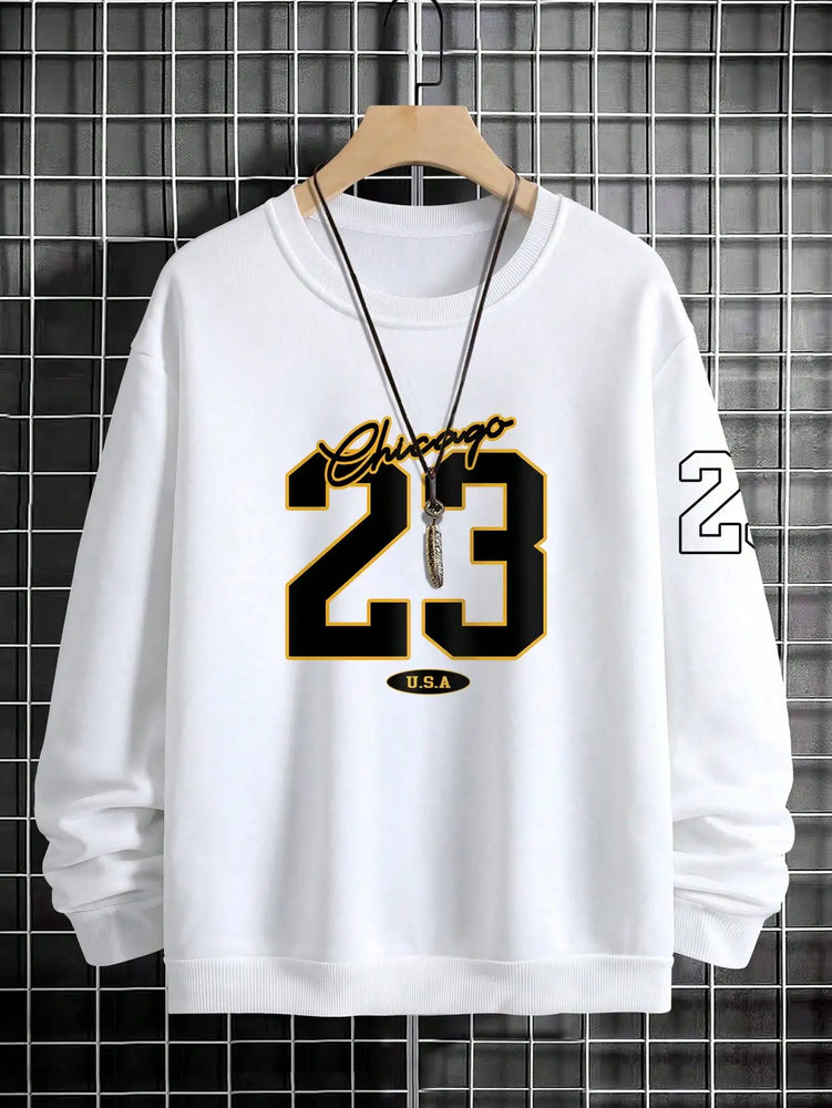 
                  
                    23 USA Art Letter Design Man Clothes Street Style Fleece Sweatshirts Autumn Casual Hoodies Fashionable Crewneck Pullovers
                  
                