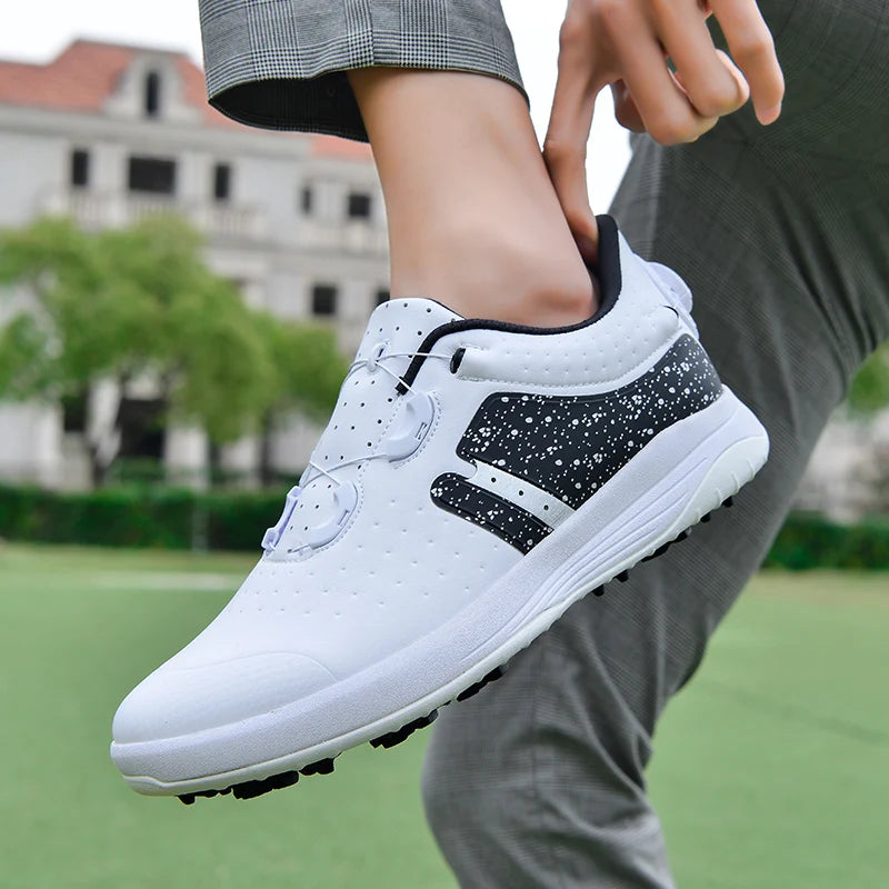 
                  
                    Men Leather Golf Shoes Non-slip Spikes Golf Sneakers
                  
                