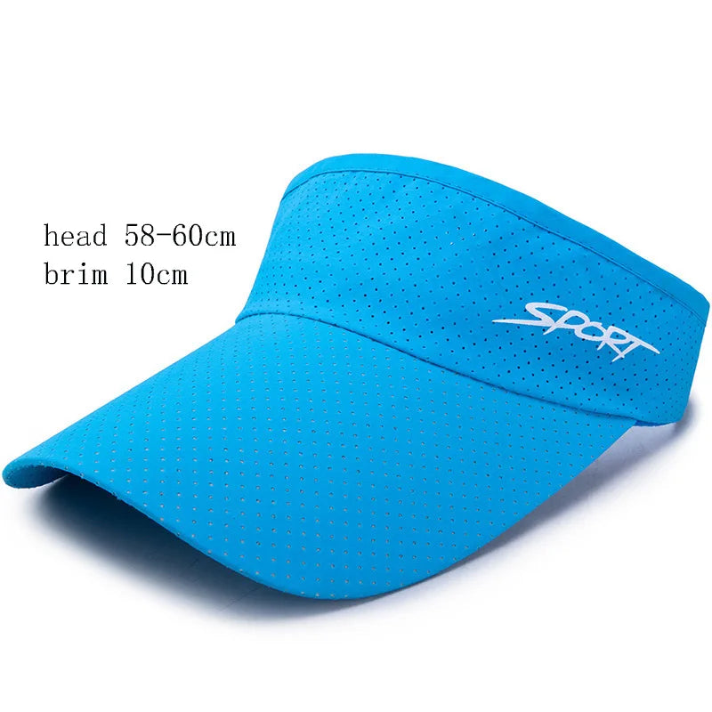 
                  
                    Sun Protected Men Womens Cool Breathable Sport Visor Hat Golf Tennis Visor Cap Grey Black Navy Beige White Blue
                  
                